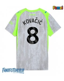 Manchester City Mateo Kovacic #8 Tricou Fotbal Replică 2025-26 Femei Treilea